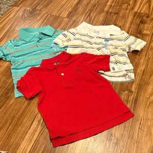 The Children's Place Teal and Cream Polo with Chaps red polo -NWT